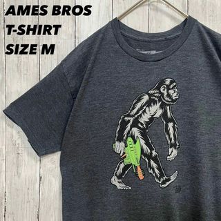 アメリカ古着　AMES BROS プリントTシャツ　サイズM チャコールグレー(Tシャツ/カットソー(半袖/袖なし))