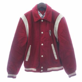 トミーヒルフィガー(TOMMY HILFIGER)のトミーヒルフィガー スタジャン ブルゾン ワッペン 裏キルティング 赤 S(スタジャン)