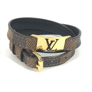 ルイヴィトン(LOUIS VUITTON)のルイヴィトン LOUIS VUITTON ブレスレット・サイン イット M6623E ダミエ アクセサリー バングル 2重 ブレスレット ダミエキャンバス エベヌ ブラウン(ブレスレット)