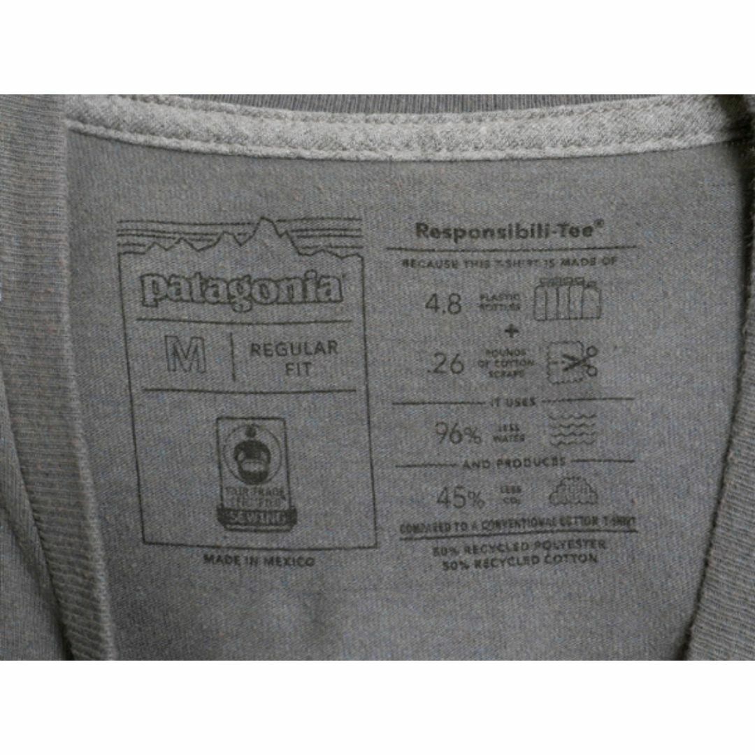 patagonia(パタゴニア)の22年製 パタゴニア ポケット付き 両面 プリント 半袖 Tシャツ メンズ M / Patagonia ポケT アウトドア グラフィック アート バックプリント メンズのトップス(Tシャツ/カットソー(半袖/袖なし))の商品写真