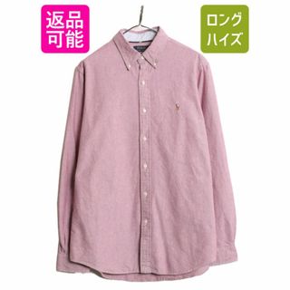 ラルフローレン(Ralph Lauren)のポロ ラルフローレン オックスフォード 長袖 ボタンダウン シャツ メンズ L  / 古着 長袖シャツ ワイシャツ ワンポイント コットン レッド(シャツ)