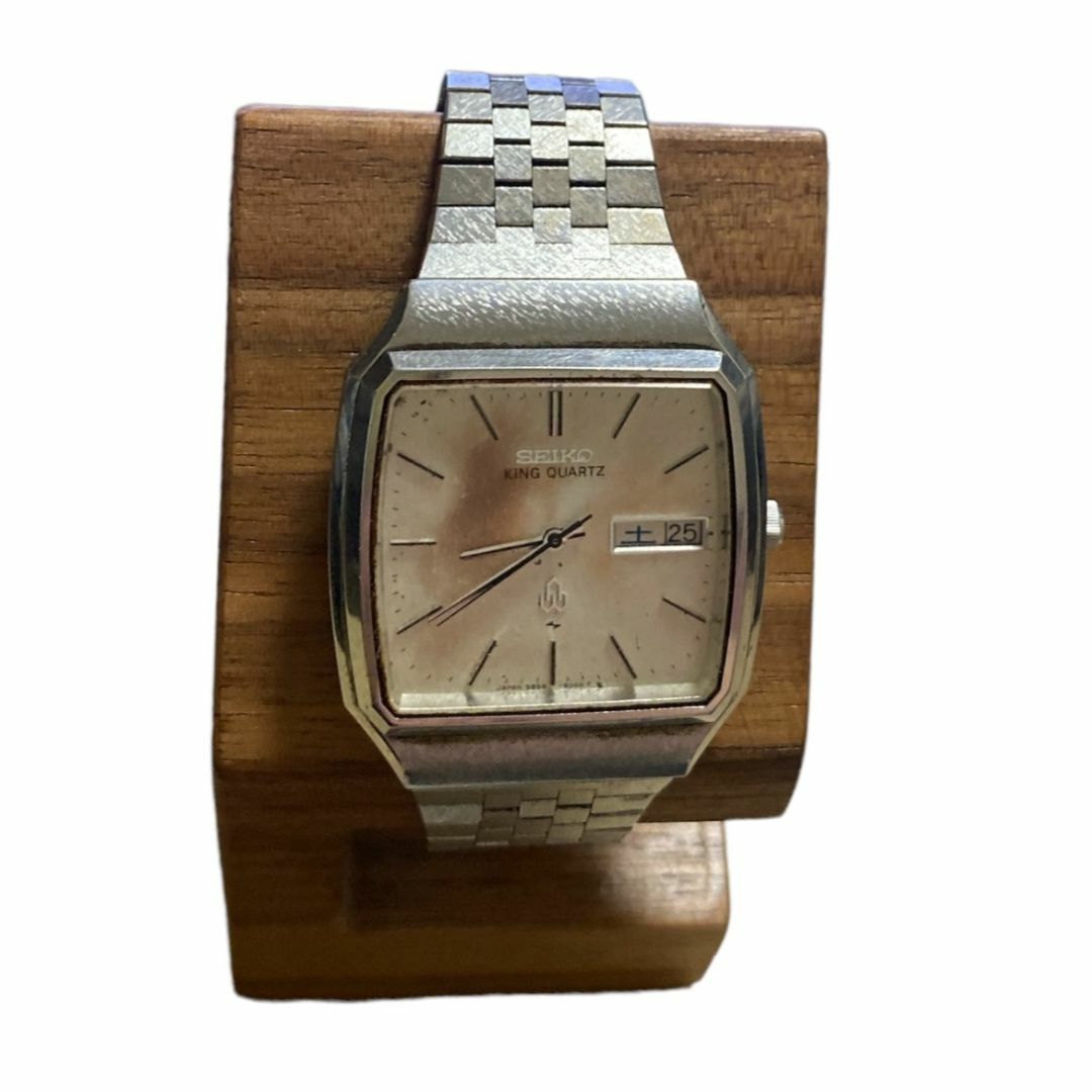 SEIKO - SEIKO キング クォーツ 5856-5000 純正ベルト【電池交換 SEIKO - SEIKO キング クォーツ 5856-5000 純正ベルト【電池交換