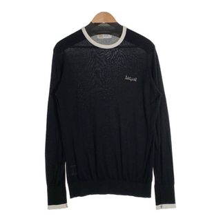 ジョンスメドレー(JOHN SMEDLEY)のJOHN SMEDLEY ジョンスメドレー 21SS FRAGMENT DESIGN フラグメントデザイン SEQUEL シークエル クルーネック コットンセーター ブラック 薄手 Size L(ニット/セーター)