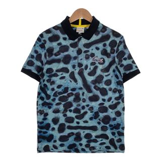 LACOSTE - LACOSTE ラコステ National Geographic プリント ポロシャツ 鹿の子 ブルー PH6285 Size FR 4