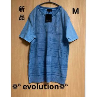 エボリューション(EVOLUTION)のEVOLUTION メンズ　半袖 Tシャツ ブルー　M(Tシャツ/カットソー(半袖/袖なし))