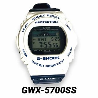 カシオ(CASIO)の美品 CASIO カシオ G-SHOCK ソーラー GWX-5700SS 電波(腕時計(デジタル))