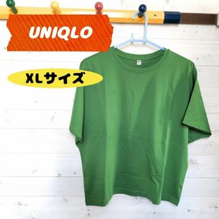 ユニクロ　Ｔシャツ　ＸＬサイズ　グリーン　春夏　レディース　美品(Tシャツ(半袖/袖なし))