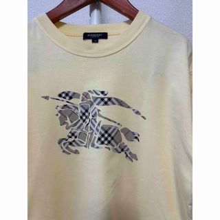 バーバリー(BURBERRY)のビックロゴ　BURBERRY LONDON 半袖 Tシャツ イエロー M(Tシャツ(半袖/袖なし))