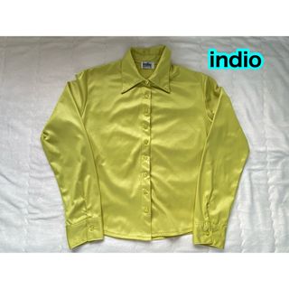 インディオ(indio)のindio インディオ レディース シャツ サテンシャツ ブラウス 長袖(シャツ/ブラウス(長袖/七分))