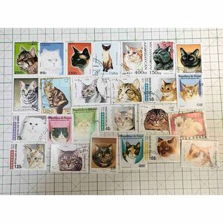 猫 切手 ねこ 世界 CAT スタンプ キャット コレクション(使用済み切手/官製はがき)