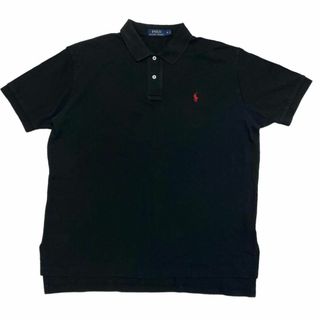 ポロラルフローレン(POLO RALPH LAUREN)のポロラルフローレン 半袖ポロシャツ 無地 ブラック ポニー 夏物古着h62(ポロシャツ)