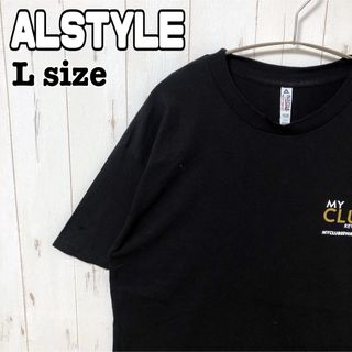 アルスタイル　海外輸入　プリント　Tシャツ 半袖　黒　ブラック　Lサイズ　古着(Tシャツ/カットソー(半袖/袖なし))