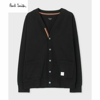 ポールスミス(Paul Smith)の新品☆Paul Smith ストレッチ スムース カーディガン☆黒☆Mサイズ(カーディガン)