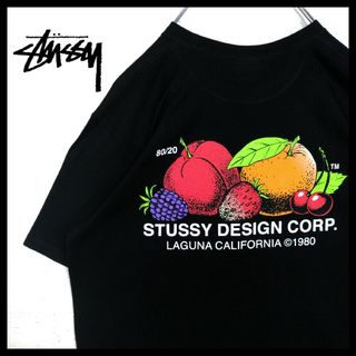 ステューシー(STUSSY)の【STUSSY】フルーツデザイン　ビッグシルエット　Tシャツ　黒(Tシャツ/カットソー(半袖/袖なし))