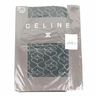 celine - セリーヌ ストッキング 未使用 オープンハート M-L ブラック 黒 タイツ ブランド レディース CELINE