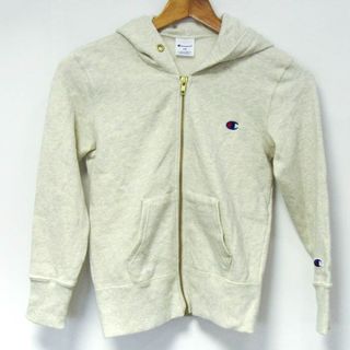 Champion - チャンピオン パーカー トップス ジップアップ スウェット ワンポイントロゴ キッズ 男の子用 140サイズ 白系 Champion