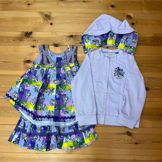 アナスイミニ(ANNA SUI mini)の♡ANNA SUI mimi♡オリジナルチェック柄セット 120(Tシャツ/カットソー)