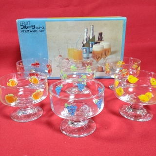 東洋佐々木ガラス - フルーツグラス　6個　佐々木硝子　パフェ　アイス　かき氷　フルーツ　昭和レトロ