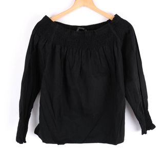 ザラベーシック カットソー シャツ トップス 長袖 レディース Mサイズ ブラック ZARA BASIC(カットソー(長袖/七分))