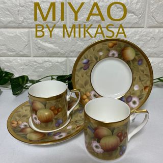 MIYAO BY MIKASA ミカサ　ミヤオ　金彩　カップ&ソーサー　ペア