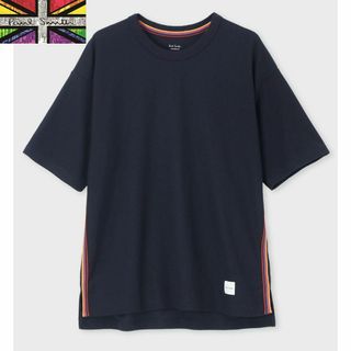 ポールスミス(Paul Smith)の新品☆Paul Smith Tシャツ マルチストライプ☆紺☆Lサイズ(Tシャツ/カットソー(半袖/袖なし))