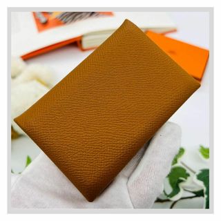 エルメス(Hermes)のエルメス カルヴィ カードケース　コインケース レザー(名刺入れ/定期入れ)