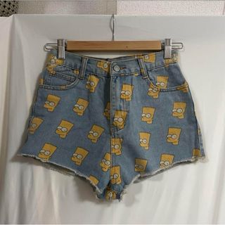 ■シンプソンズプリント　ショートデニム■(ショートパンツ)