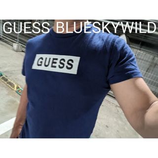 GUESS - GUESSゲスボックスブランドロゴプリントTシャツ