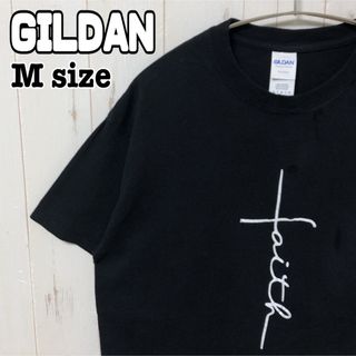 GILDAN - GILDAN ギルダン　Tシャツ Mサイズ　シンプル　英字　プリント　黒　古着