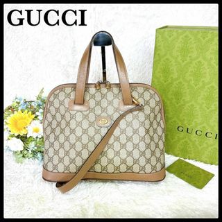 Gucci - ☆超美品☆ オールド グッチ GG  2way レザー ロゴ ボストンバッグ