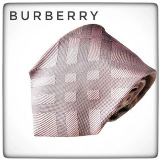 バーバリー(BURBERRY)の【BURBERRY 】バーバリーロンドン ネクタイ ノバチェック ピンク(ネクタイ)