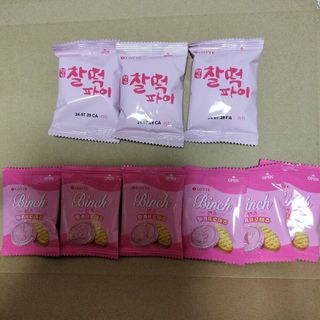 春限定★韓国　ロッテ　ビンツ　いちごフロマージュ&チャルトックパイ　 いちごラテ(菓子/デザート)