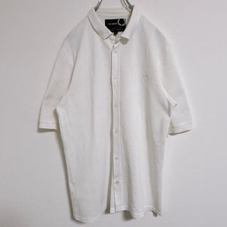 ラフシモンズ(RAF SIMONS)のラフシモンズ×フレッドペリー　鹿の子シャツ　月桂樹　ホワイト　Sサイズ(シャツ)