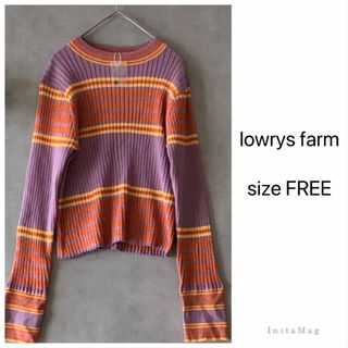 ローリーズファーム(LOWRYS FARM)の【新品未使用】lowrys farmボーダーニット(ニット/セーター)