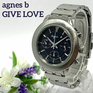 アニエスベー(agnes b.)の369 稼働品 agnes b GIVE LOVE メンズ 腕時計 クロノグラフ(腕時計(アナログ))