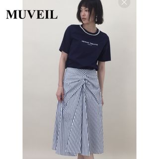 MUVEIL WORK - ミュベール  ビーナスロゴtシャツ カットソー　ビジュー　パール