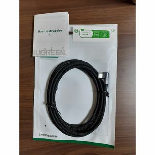 ユーグリーン(UGREEN)のUGREEN L字 USB-Cケーブル PD対応 60W/3A 急速充電ケーブル(バッテリー/充電器)