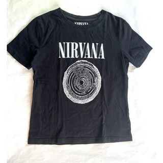 ジーユー(GU)のnirvana gu 年輪　黒Tシャツ　ニルバナ(Tシャツ(半袖/袖なし))