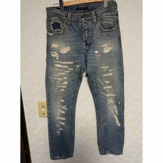 ヌーディジーンズ(Nudie Jeans)のヌーディージーンズ BIG BENGT ダメージリペア W29 worndown(デニム/ジーンズ)