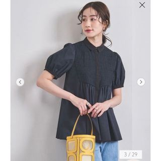 ユナイテッドアローズ(UNITED ARROWS)のUNITED ARROWS エンブロイダリー コンビ ショートスリーブ ブラウス(シャツ/ブラウス(半袖/袖なし))