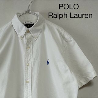 ラルフローレン(Ralph Lauren)の古着 90s POLO Ralph Lauren 半袖BDシャツ ホワイト(シャツ)