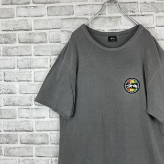 STUSSY - ステューシー グレー メキシコ製 Lサイズ ラスタカラー Tシャツ