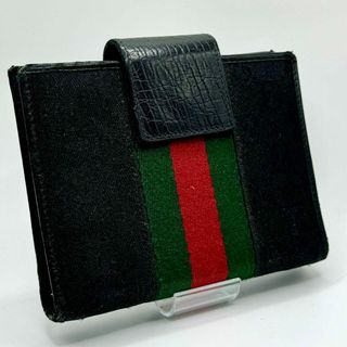 【美品】GUCCI グッチ 手帳カバー シェリーライン キャンバス レザー 6穴