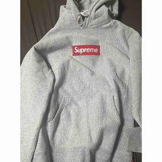 Supreme Box Logo Hooded Sweatshirt Grey 