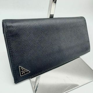 PRADA - 【極美品✨】プラダ 長財布 二つ折り財布 サフィアーノレザー 黒 2MV836