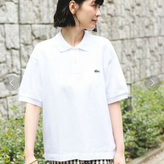 美品 LACOSTE × BEAMS BOY / 別注 ヘビーピケ ポロシャツ