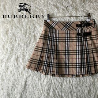 バーバリーブルーレーベル(BURBERRY BLUE LABEL)の美品 バーバリー ブルーレーベル ノバチェック 巻きスカート 安室奈美恵 38(ミニスカート)