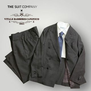 スーツカンパニー(THE SUIT COMPANY)の[超美品] ザスーツカンパニー カノニコ スーツ ダブル グレンチェック 背抜き(セットアップ)