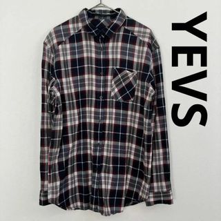 YEVS - 長袖 チェック シャツ ブラウス YEVS 春先 オフィスカジュアル きれいめ