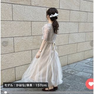 【RiLi】結婚式　ベージュ　ワンピース(ロングワンピース/マキシワンピース)